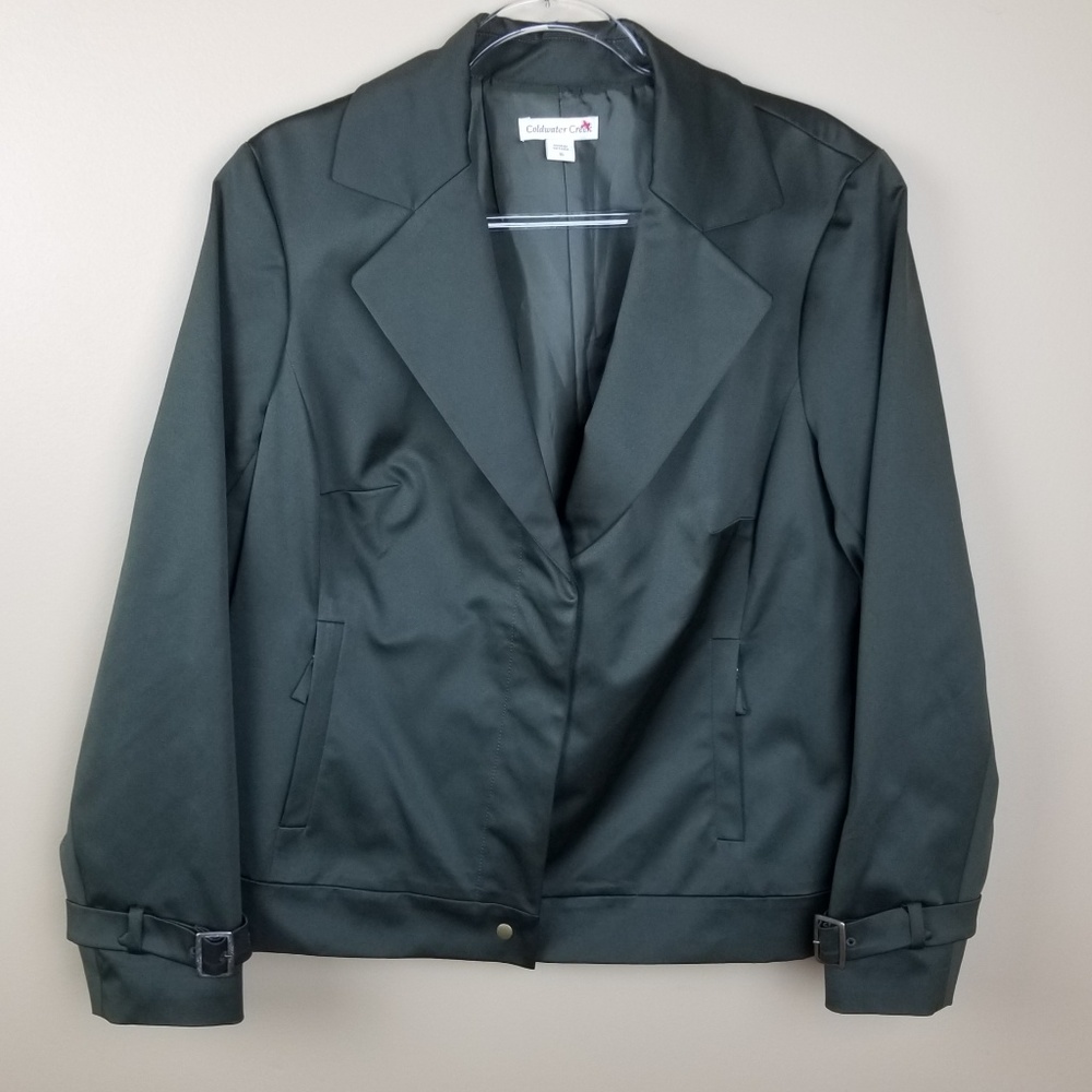 Coldwater Creek Moss Green Blazer, size 16